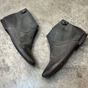 Alberto Fermani charcoal leather ankle boots